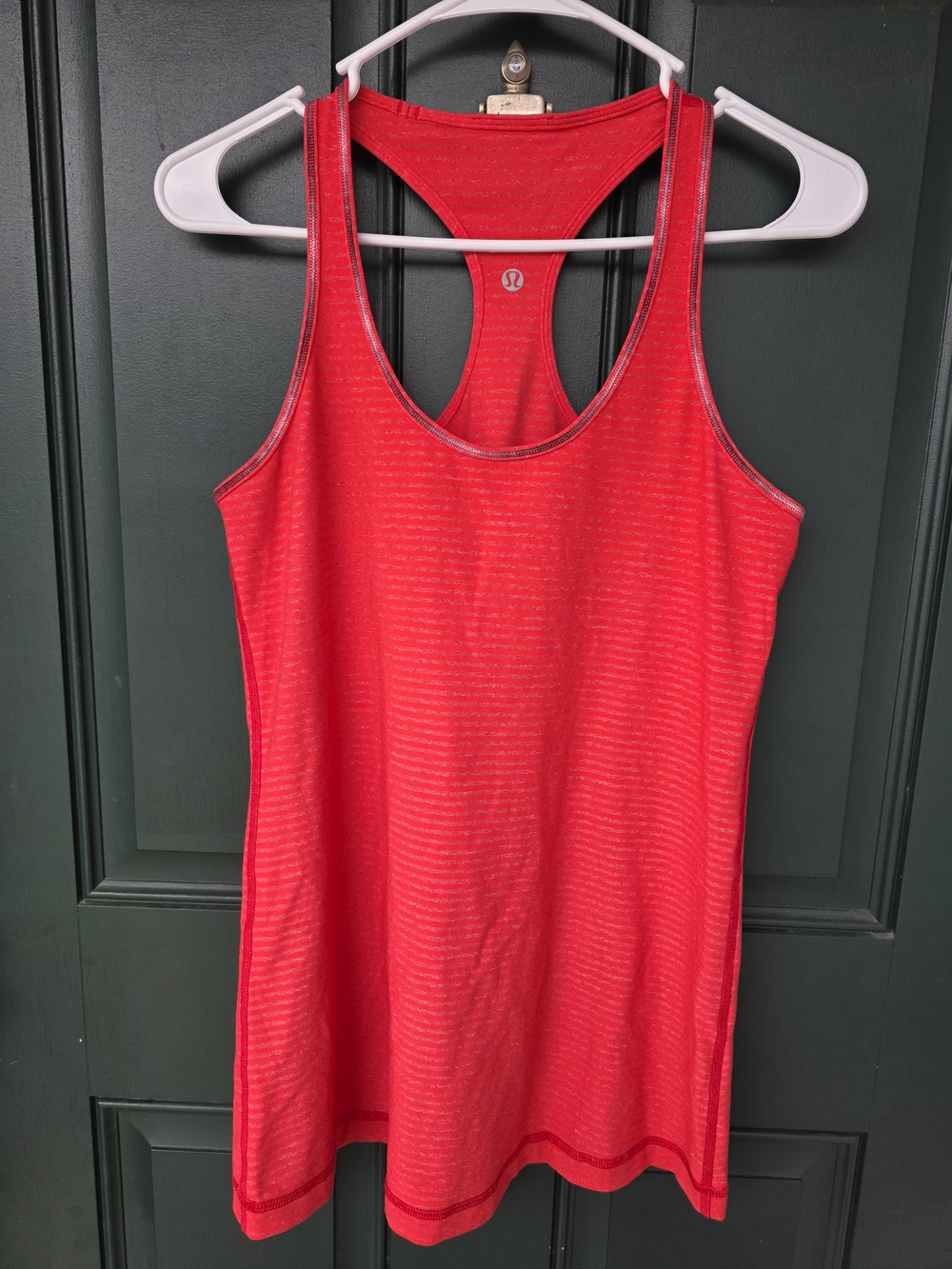 lululemon athletica Women's Red Racerback Tank Top Large